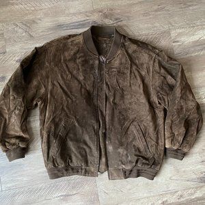 Roundtree & Yorke Leather Bomber Jacket